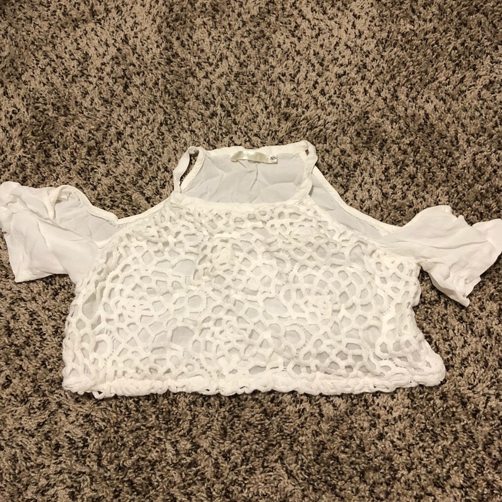 LF White Crop Top